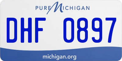 MI license plate DHF0897
