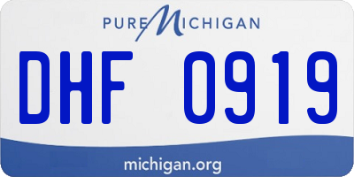 MI license plate DHF0919