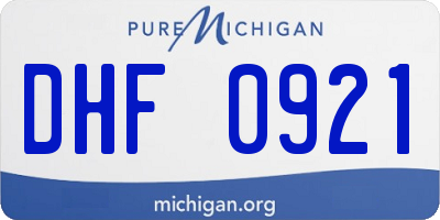 MI license plate DHF0921