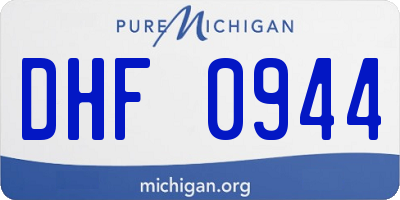 MI license plate DHF0944