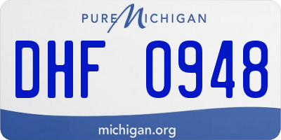 MI license plate DHF0948