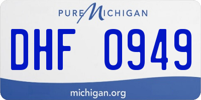 MI license plate DHF0949