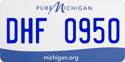 MI license plate DHF0950