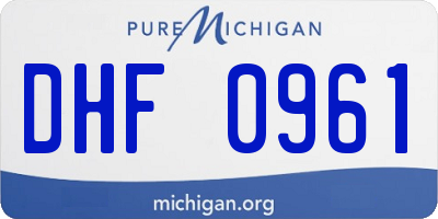 MI license plate DHF0961
