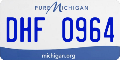 MI license plate DHF0964