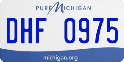 MI license plate DHF0975