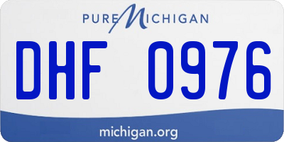 MI license plate DHF0976