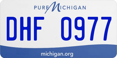 MI license plate DHF0977
