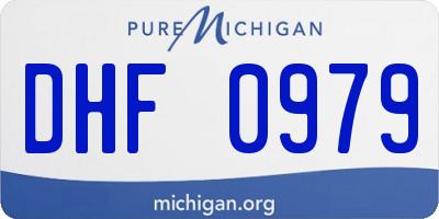 MI license plate DHF0979