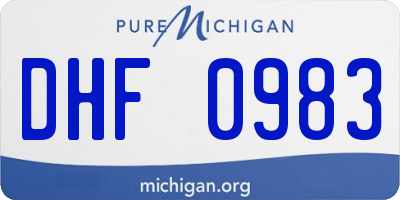 MI license plate DHF0983