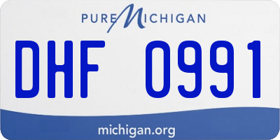 MI license plate DHF0991
