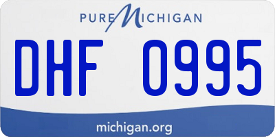 MI license plate DHF0995