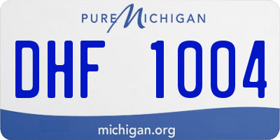 MI license plate DHF1004