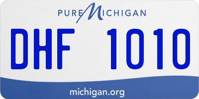 MI license plate DHF1010