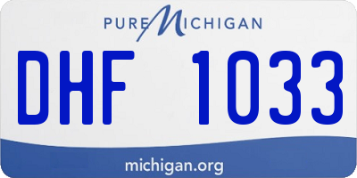 MI license plate DHF1033