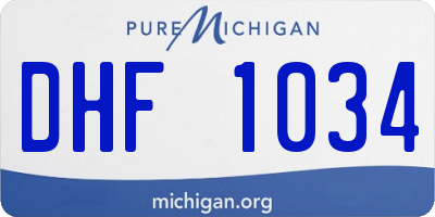 MI license plate DHF1034