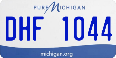 MI license plate DHF1044