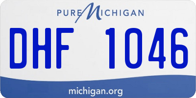 MI license plate DHF1046