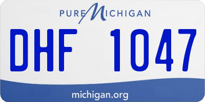 MI license plate DHF1047