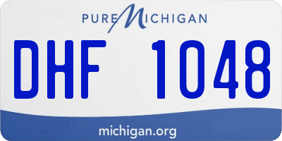 MI license plate DHF1048