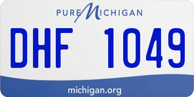 MI license plate DHF1049