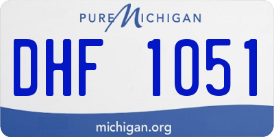 MI license plate DHF1051