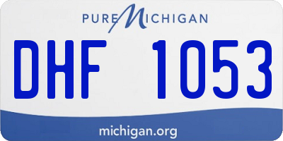 MI license plate DHF1053