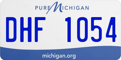 MI license plate DHF1054