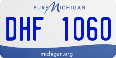MI license plate DHF1060