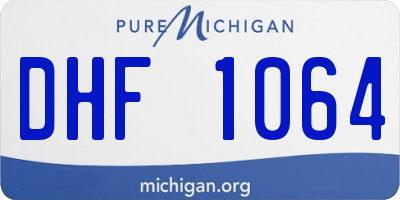 MI license plate DHF1064