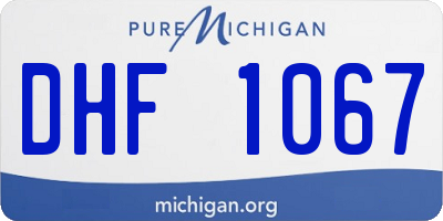 MI license plate DHF1067