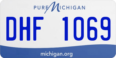 MI license plate DHF1069