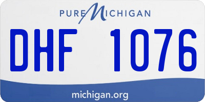 MI license plate DHF1076