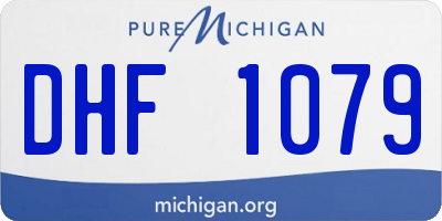 MI license plate DHF1079