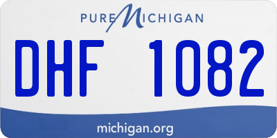 MI license plate DHF1082