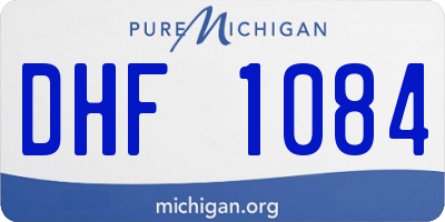MI license plate DHF1084