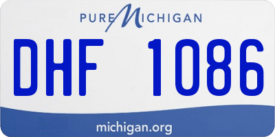 MI license plate DHF1086