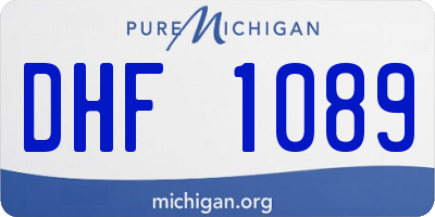 MI license plate DHF1089
