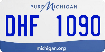 MI license plate DHF1090