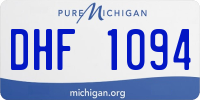 MI license plate DHF1094