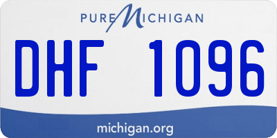 MI license plate DHF1096