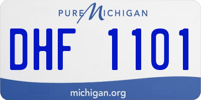 MI license plate DHF1101