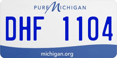MI license plate DHF1104