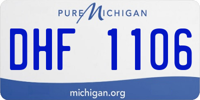 MI license plate DHF1106