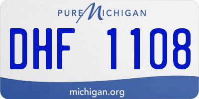 MI license plate DHF1108