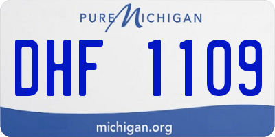 MI license plate DHF1109