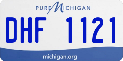 MI license plate DHF1121