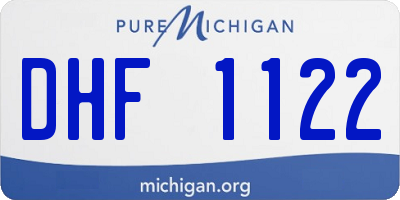 MI license plate DHF1122