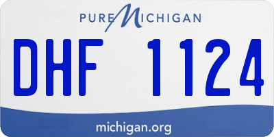 MI license plate DHF1124