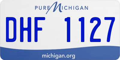 MI license plate DHF1127